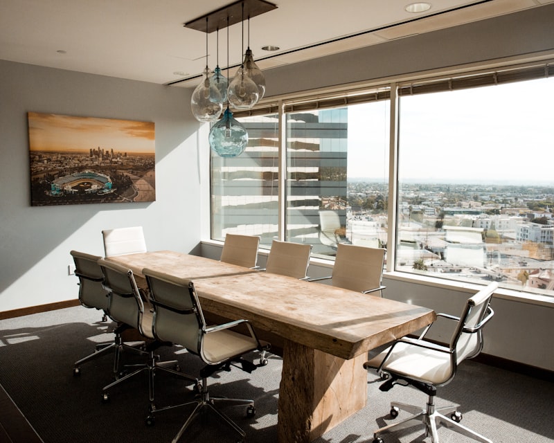 An organised and spotless meeting room