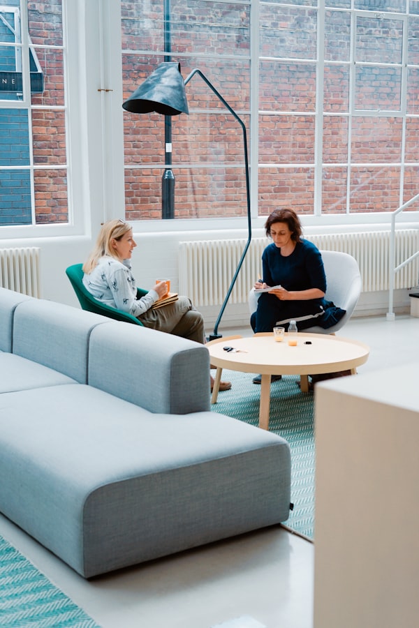 An immaculately clean commercial reception area